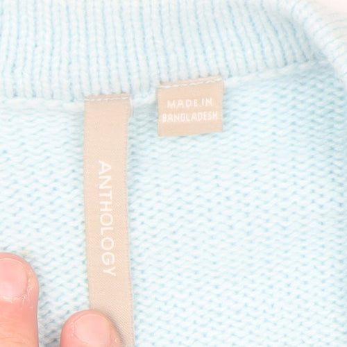 Anthology Women's Blue Plus Size 28/30 Button Cardigan Knit Jumper