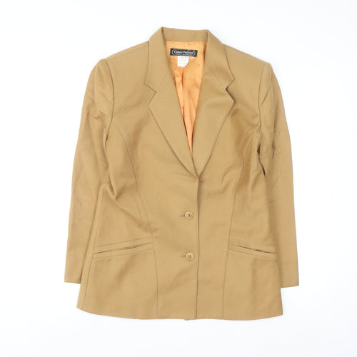 Garey Petites Women Beige Wool Blazer Jacket Size 8 Petite