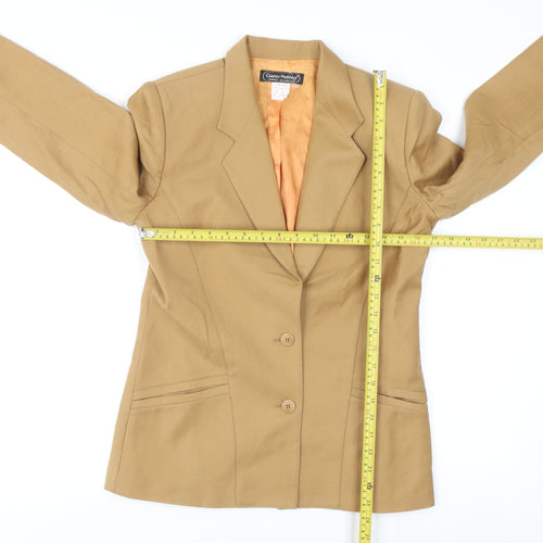 Garey Petites Women Beige Wool Blazer Jacket Size 8 Petite