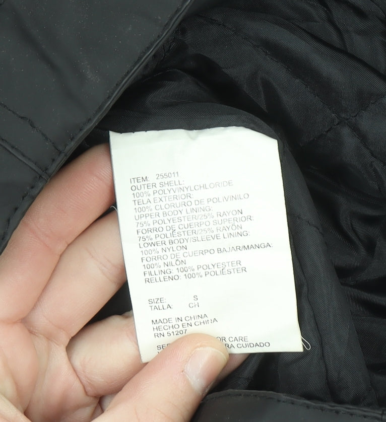 Misty Harbor Men's Black S Waterproof Hooded Rain Jacket