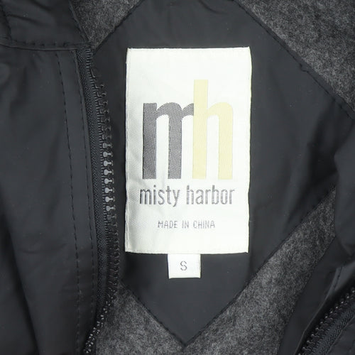 Misty Harbor Men's Black S Waterproof Hooded Rain Jacket