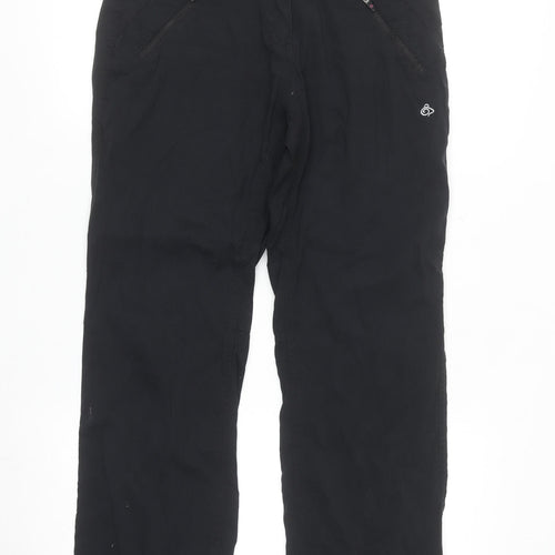 Craghoppers Womens Black Size 10 Cargo Travel Trousers