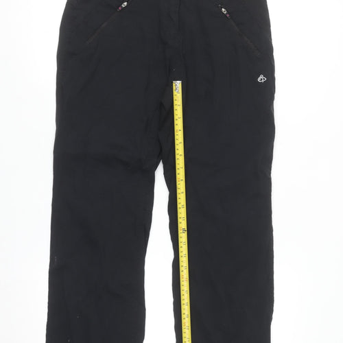 Craghoppers Womens Black Size 10 Cargo Travel Trousers