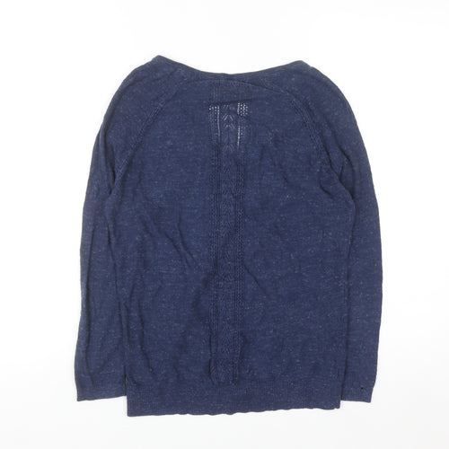 Fat Face Women's Blue Cotton V-Neck Cardigan Size 6