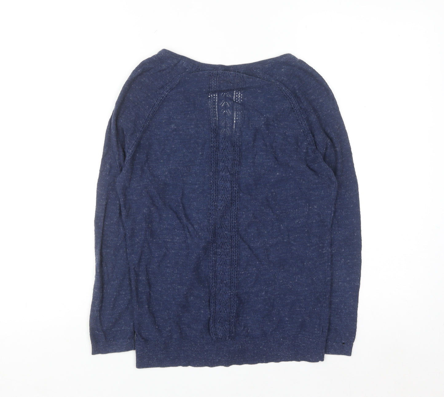 Fat Face Women's Blue Cotton V-Neck Cardigan Size 6