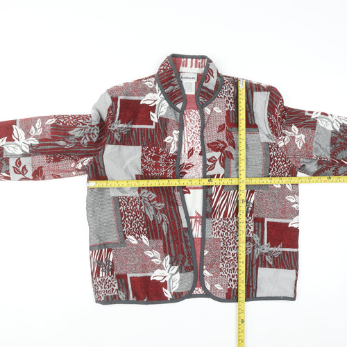 BonWorth Women's Red Patchwork Woven Petite XS Suit Jacket
