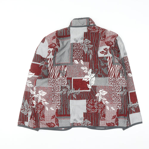 BonWorth Women's Red Patchwork Woven Petite XS Suit Jacket