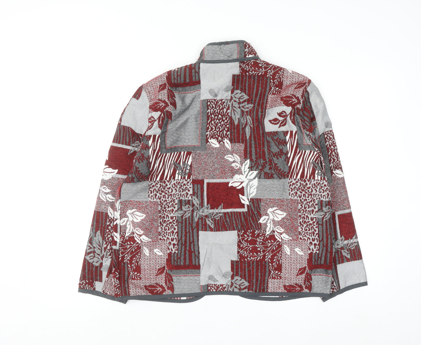 BonWorth Women's Red Patchwork Woven Petite XS Suit Jacket