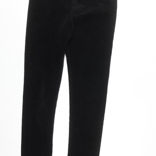 Marks and Spencer Women's Black Size 12 Velvet Slim Leggings
