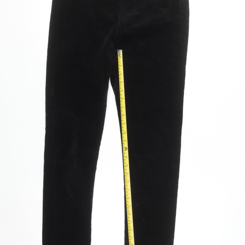 Marks and Spencer Women's Black Size 12 Velvet Slim Leggings