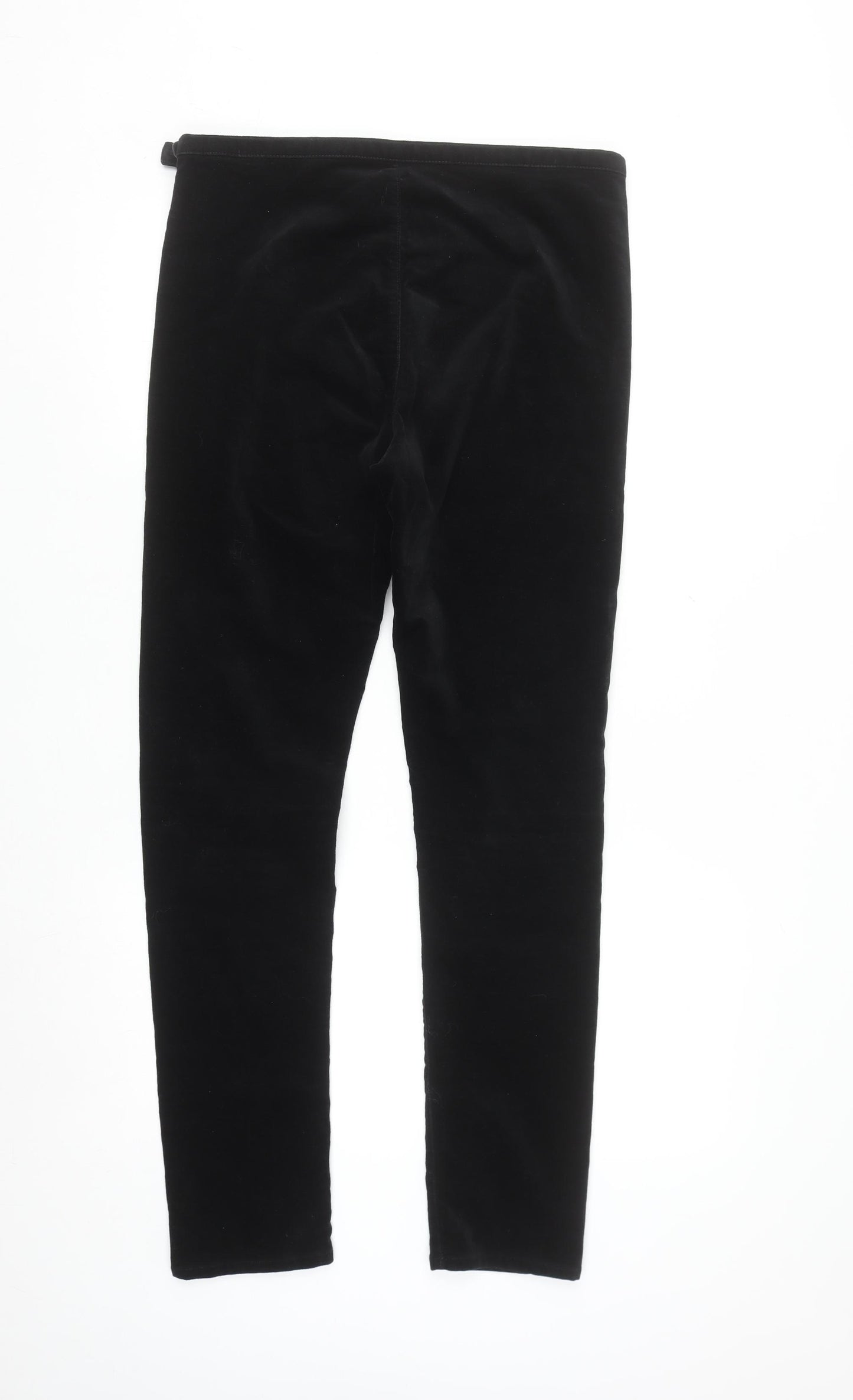 Marks and Spencer Women's Black Size 12 Velvet Slim Leggings