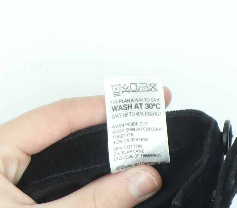 Marks and Spencer Women's Black Size 12 Velvet Slim Leggings