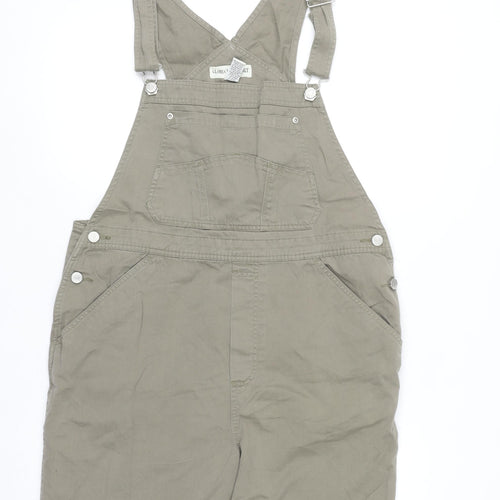 Gloria Vanderbilt Women's Beige Cotton Dungaree Playsuit XL Casual