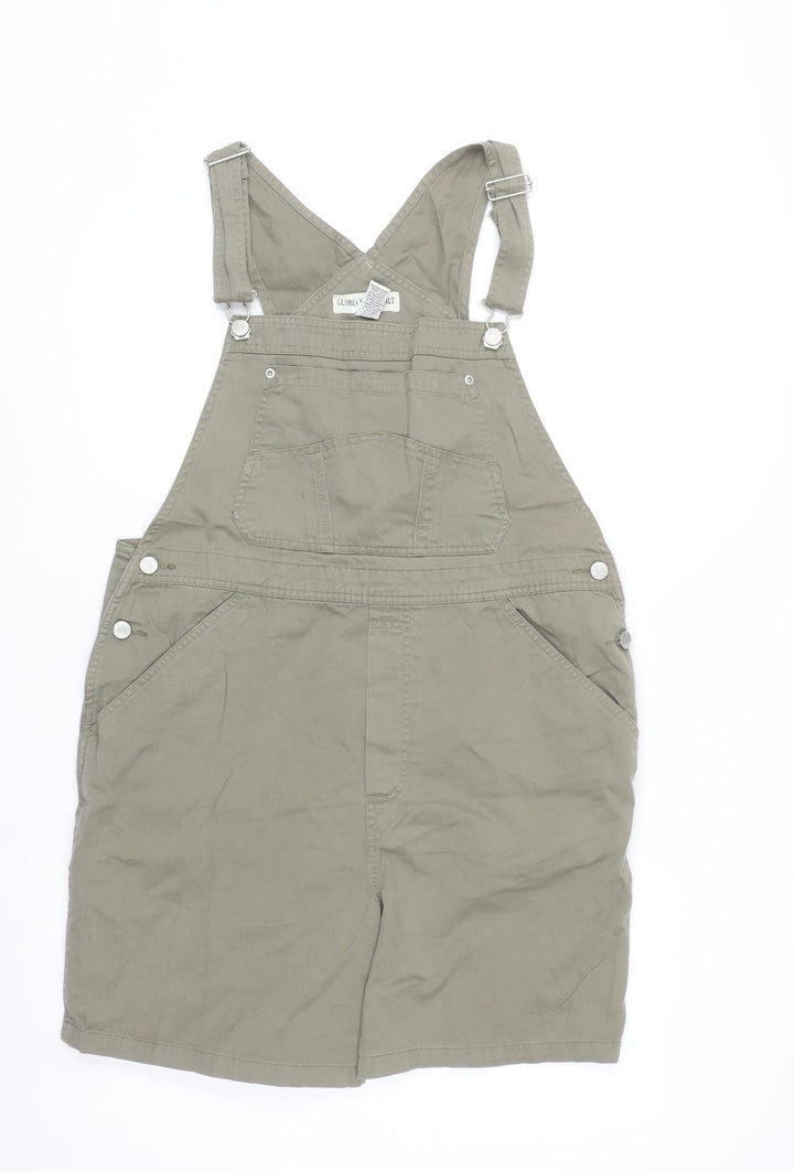 Gloria Vanderbilt Women's Beige Cotton Dungaree Playsuit XL Casual