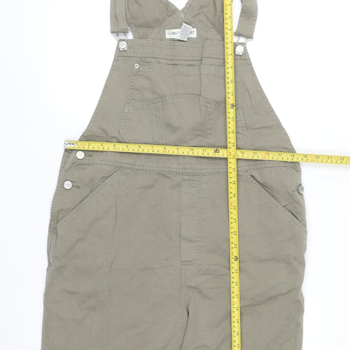 Gloria Vanderbilt Women's Beige Cotton Dungaree Playsuit XL Casual