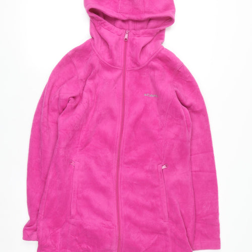 Columbia Women’s Pink Full Zip Hooded Fleece Jacket M