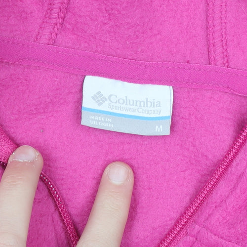 Columbia Women’s Pink Full Zip Hooded Fleece Jacket M