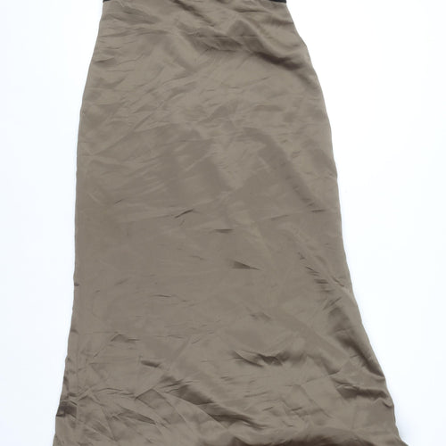 Dessy Creations Women Brown Velvet Long Sheath Dress Size 8