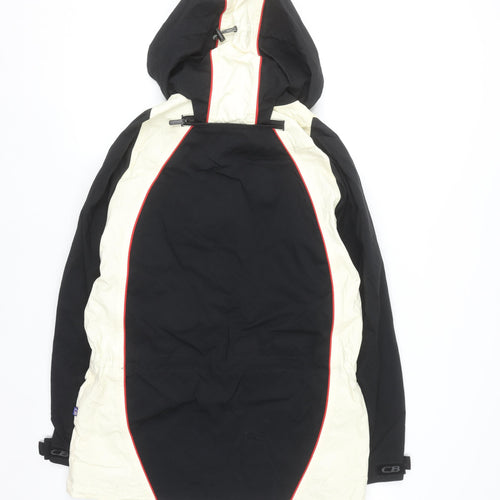 CB Sports Womens Black Ski Jacket Hooded Waterproof Size M