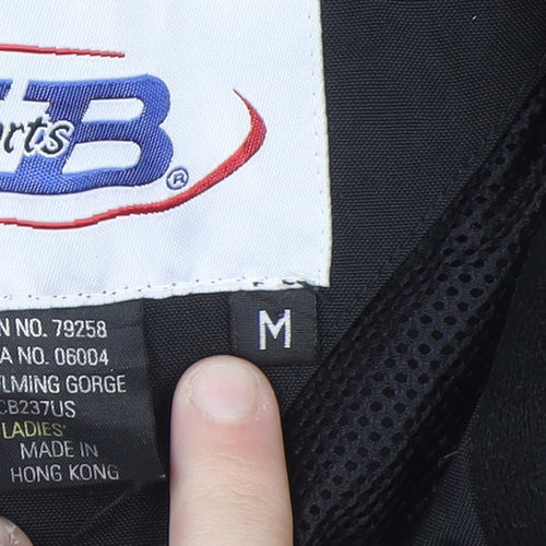 CB Sports Womens Black Ski Jacket Hooded Waterproof Size M