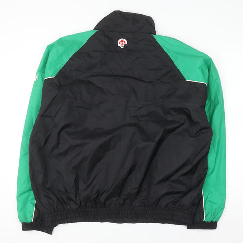 Puma Men's Black Green XL Windbreaker Sports Jacket
