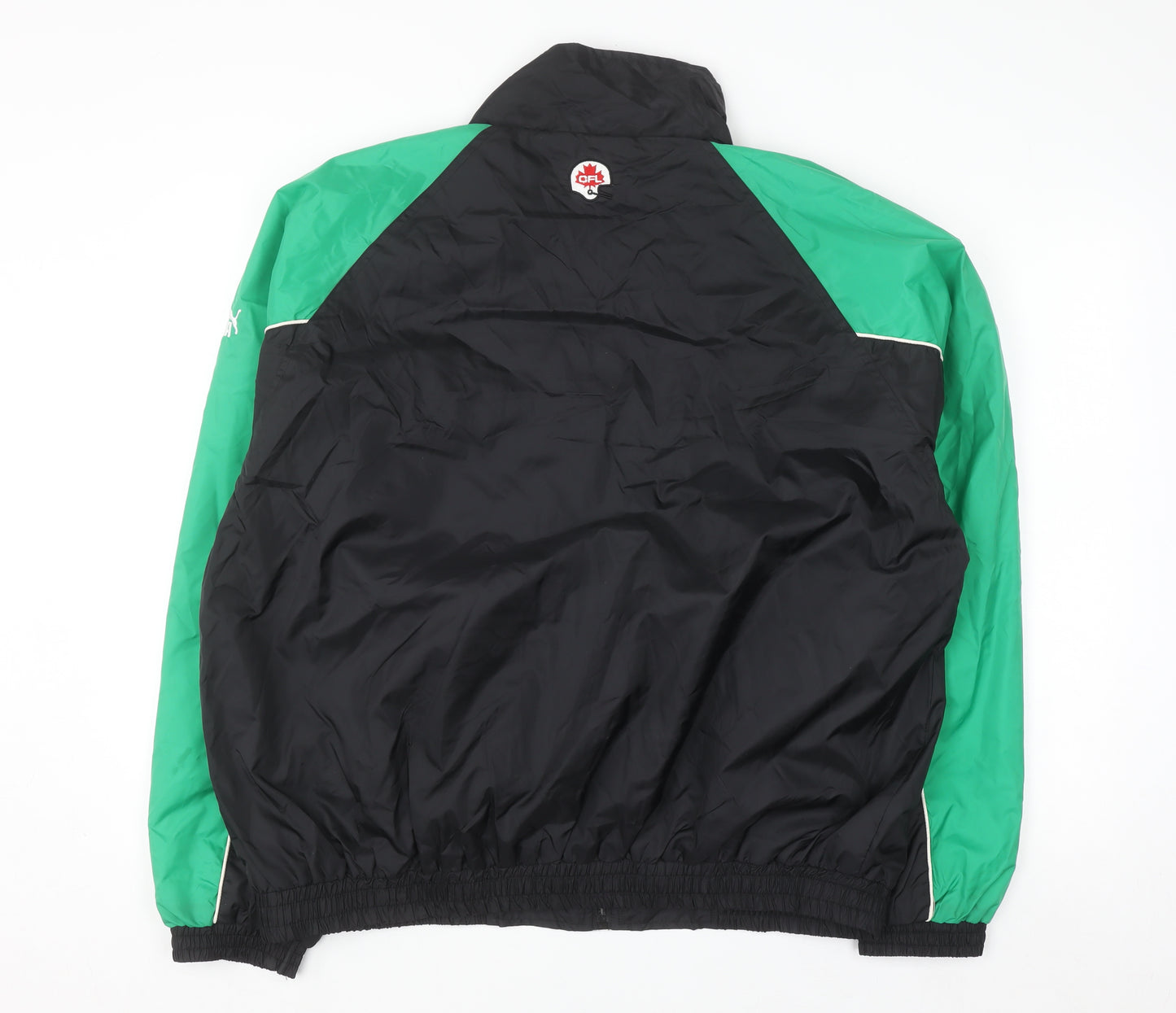 Puma Men's Black Green XL Windbreaker Sports Jacket