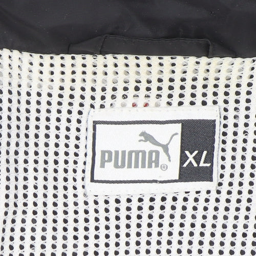 Puma Men's Black Green XL Windbreaker Sports Jacket