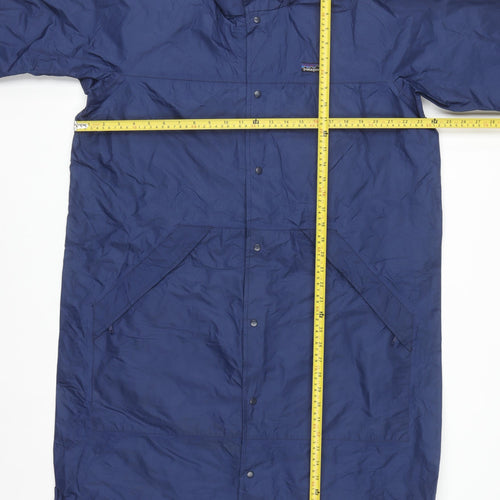Patagonia Men's Blue XL Long Waterproof Rain Coat Jacket