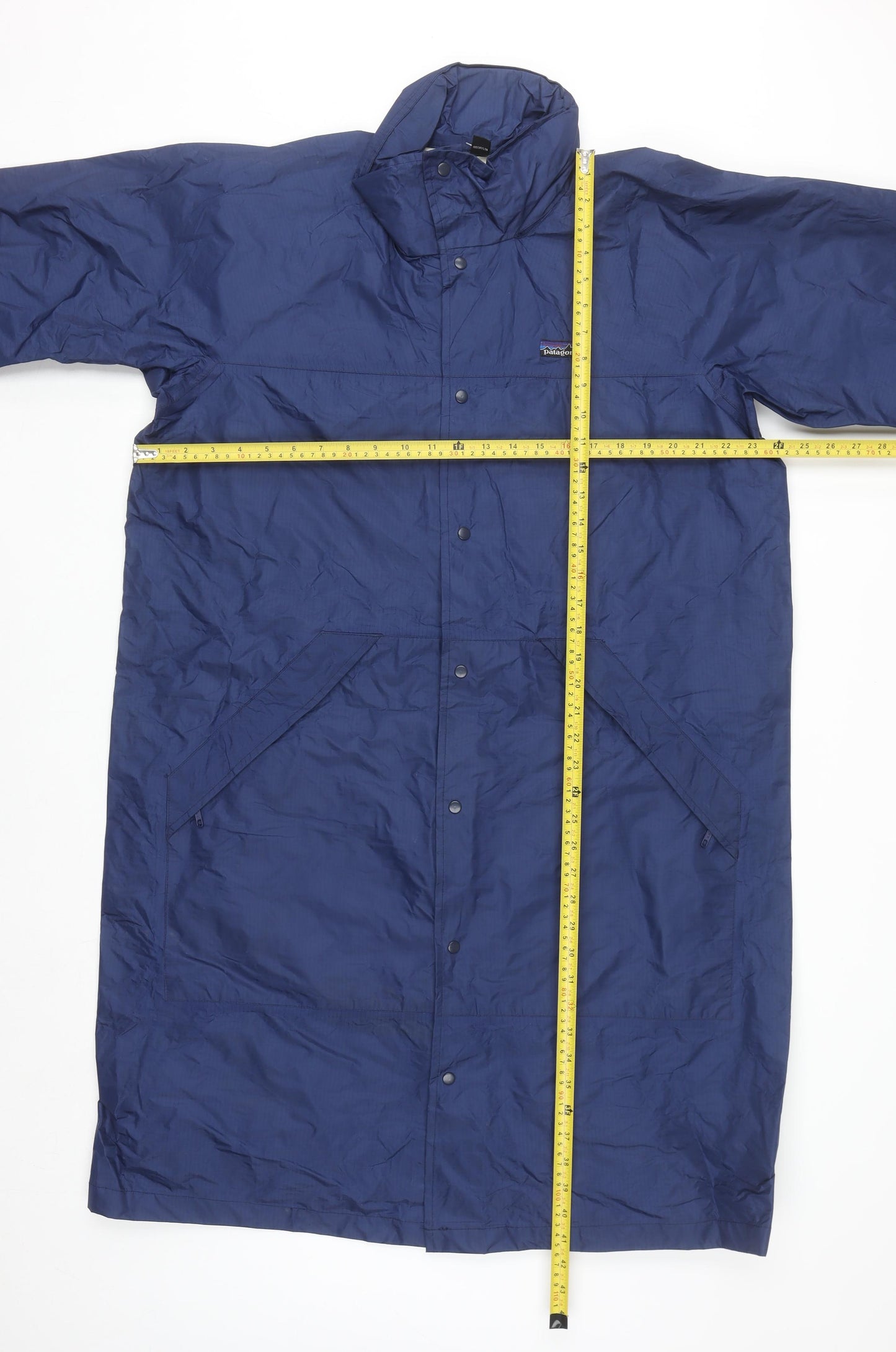 Patagonia Men's Blue XL Long Waterproof Rain Coat Jacket
