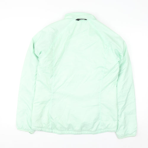 Adidas Womens Green Windbreaker Jacket Size 10 Lightweight Sportswear