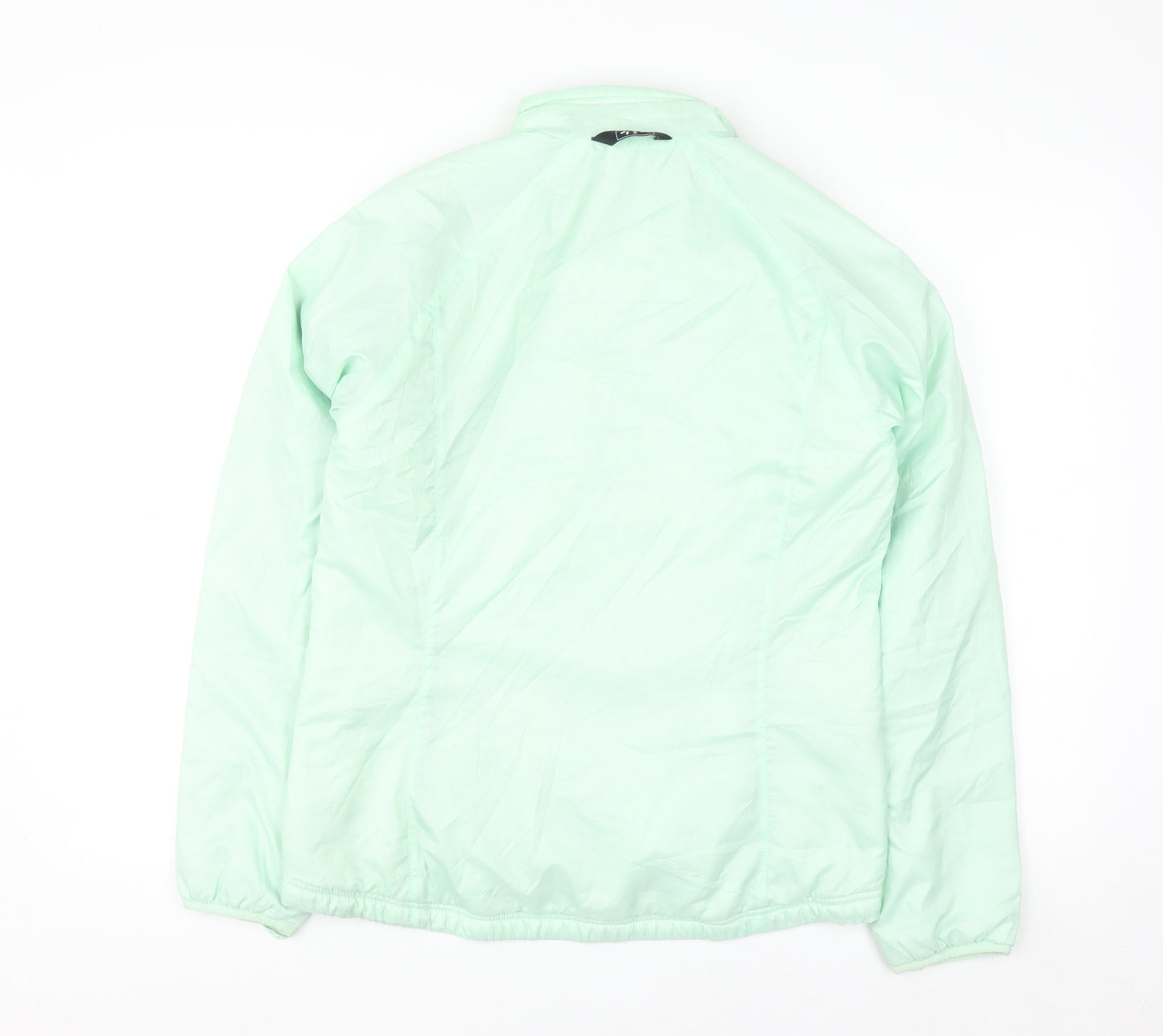 Adidas Womens Green Windbreaker Jacket Size 10 Lightweight Sportswear