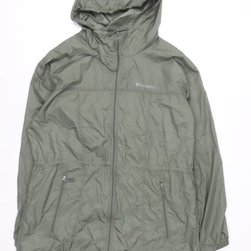 Columbia Women’s Green Lightweight Hooded Windbreaker Jacket Size L