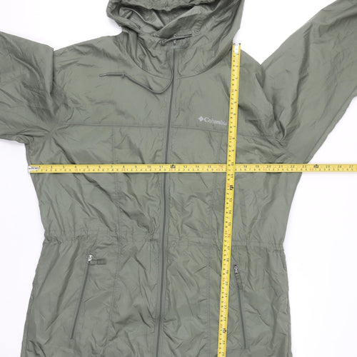 Columbia Women’s Green Lightweight Hooded Windbreaker Jacket Size L