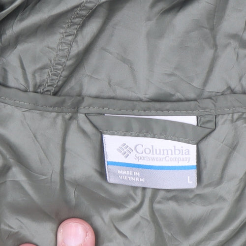 Columbia Women’s Green Lightweight Hooded Windbreaker Jacket Size L