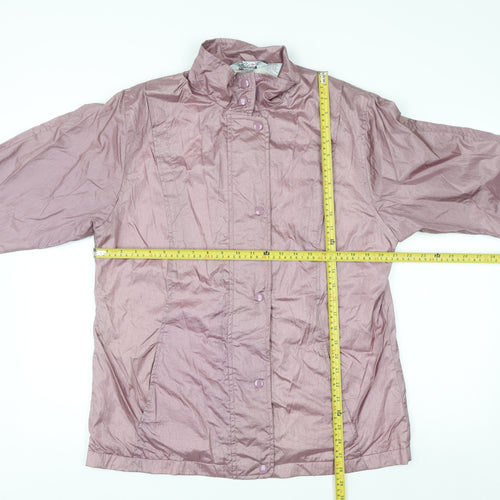 Haband Women's Pink Lightweight Nylon Mid-Length Jacket Size M