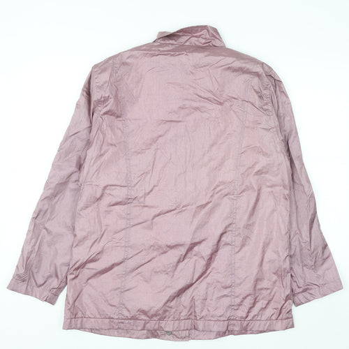 Haband Women's Pink Lightweight Nylon Mid-Length Jacket Size M