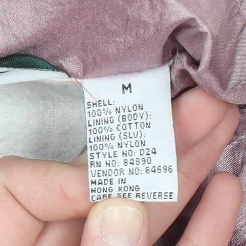 Haband Women's Pink Lightweight Nylon Mid-Length Jacket Size M