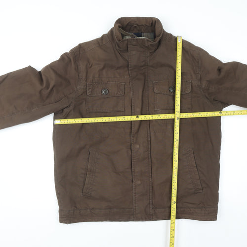 Mantaray Men's Brown Cotton Military Jacket Size L Casual Outdoor