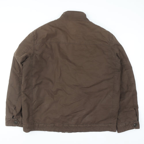 Mantaray Men's Brown Cotton Military Jacket Size L Casual Outdoor