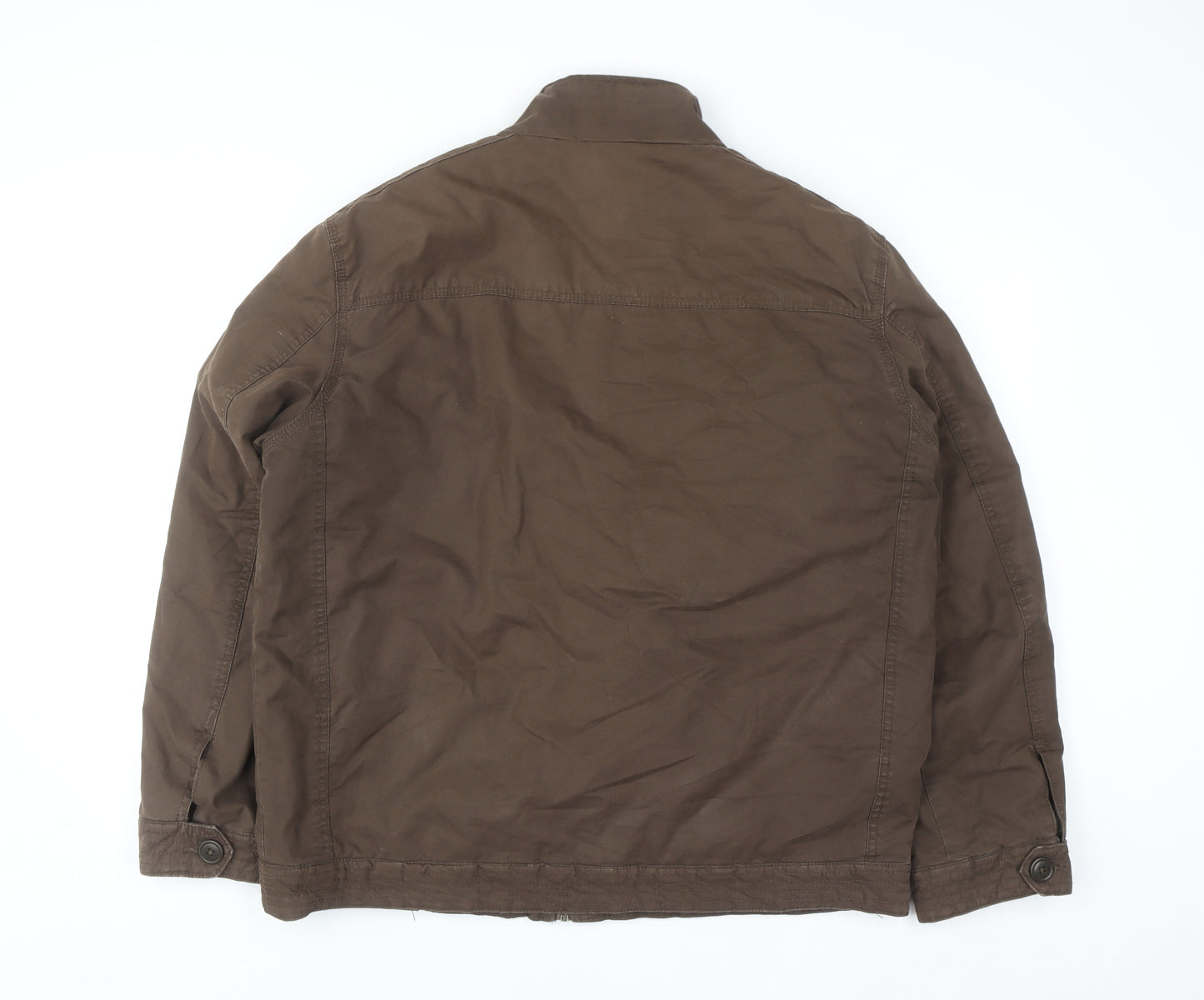 Mantaray Men's Brown Cotton Military Jacket Size L Casual Outdoor