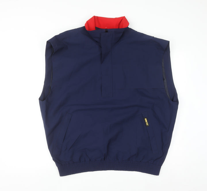Zero Restriction Men's Blue L Gore-Tex Golf Waistcoat Waterproof