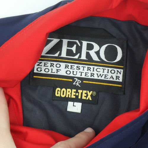 Zero Restriction Men's Blue L Gore-Tex Golf Waistcoat Waterproof