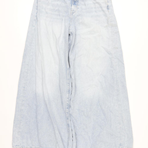 Marks and Spencer Womens Blue Wide-Leg Jeans Size 12