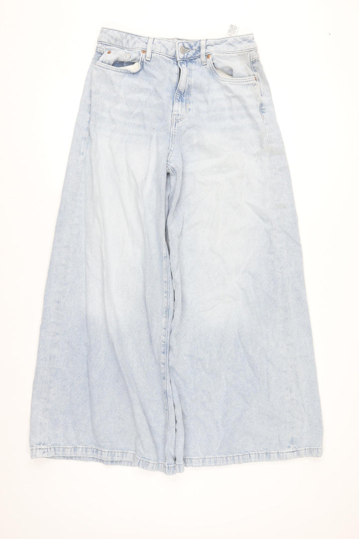 Marks and Spencer Womens Blue Wide-Leg Jeans Size 12