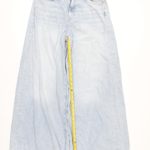 Marks and Spencer Womens Blue Wide-Leg Jeans Size 12