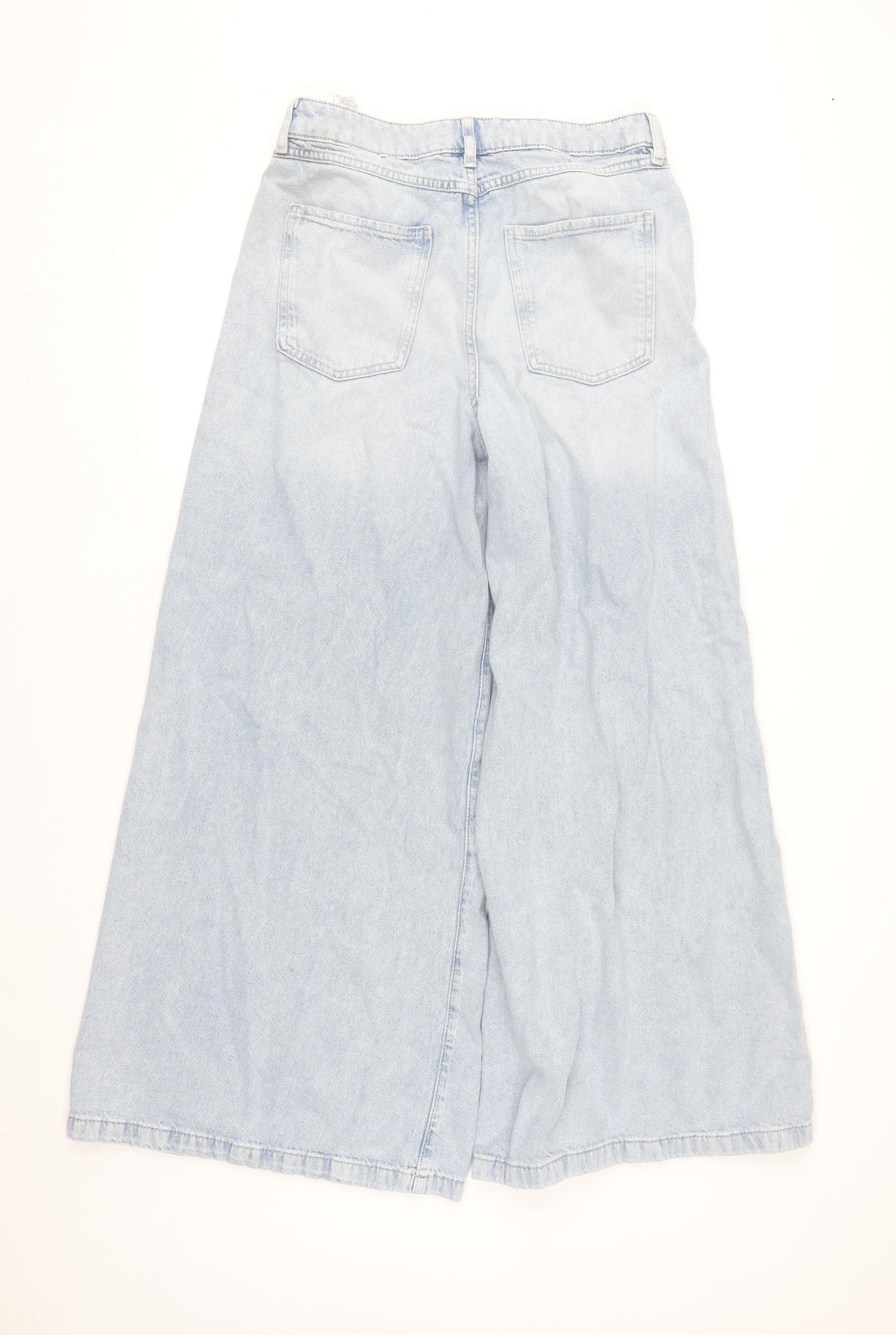Marks and Spencer Womens Blue Wide-Leg Jeans Size 12