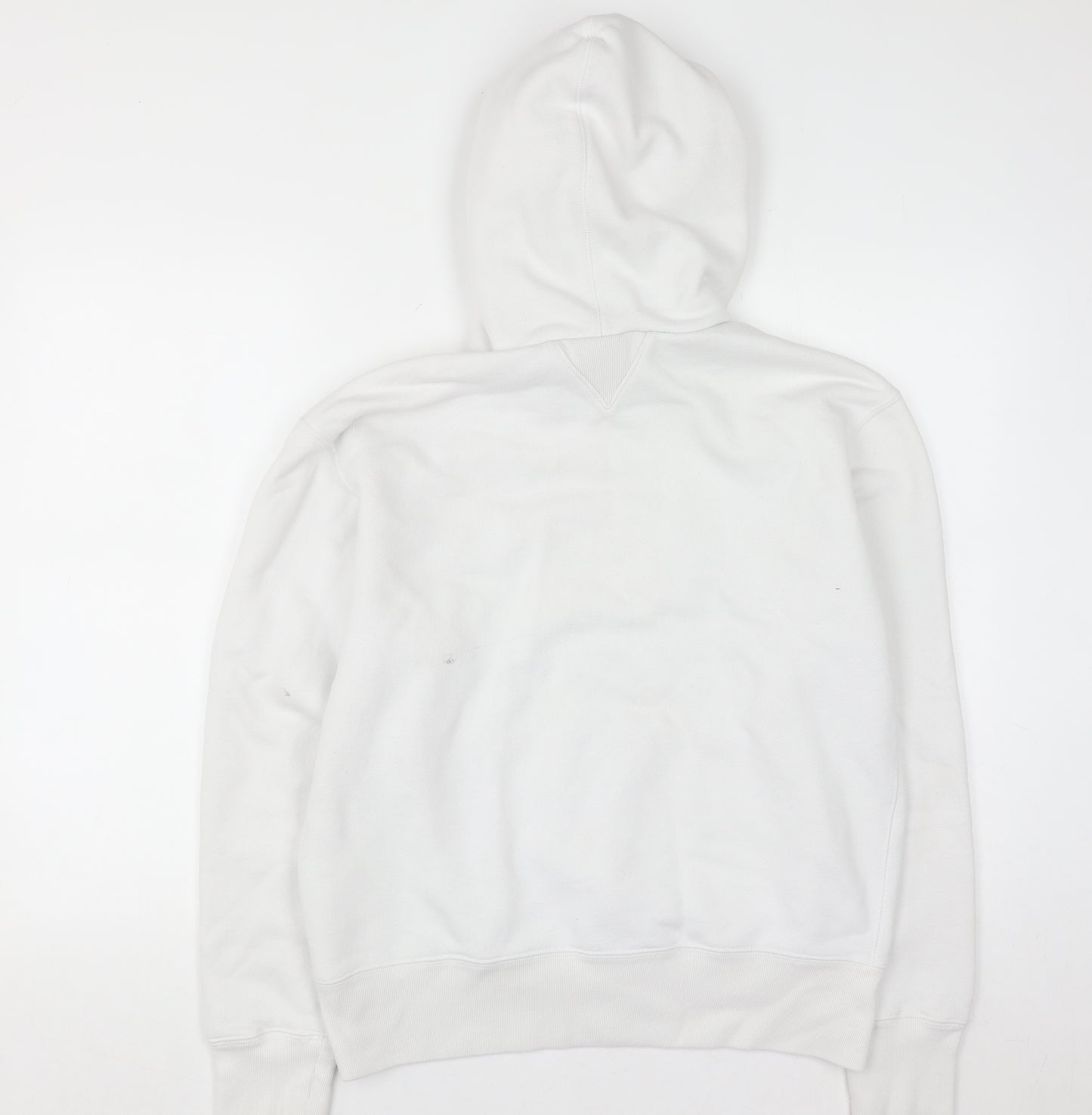 Champion Men's White Pullover Hoodie Medium Embroidered Logo Sweatshirt