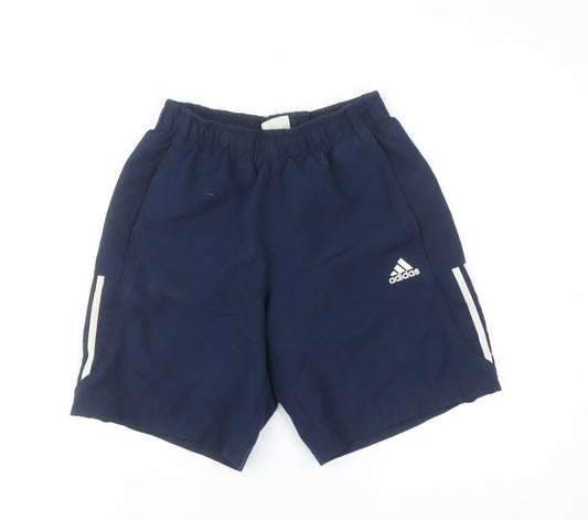 Adidas Mens Navy Blue Sport Essentials Climalite Athletic Shorts Size S