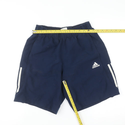 Adidas Mens Navy Blue Sport Essentials Climalite Athletic Shorts Size S