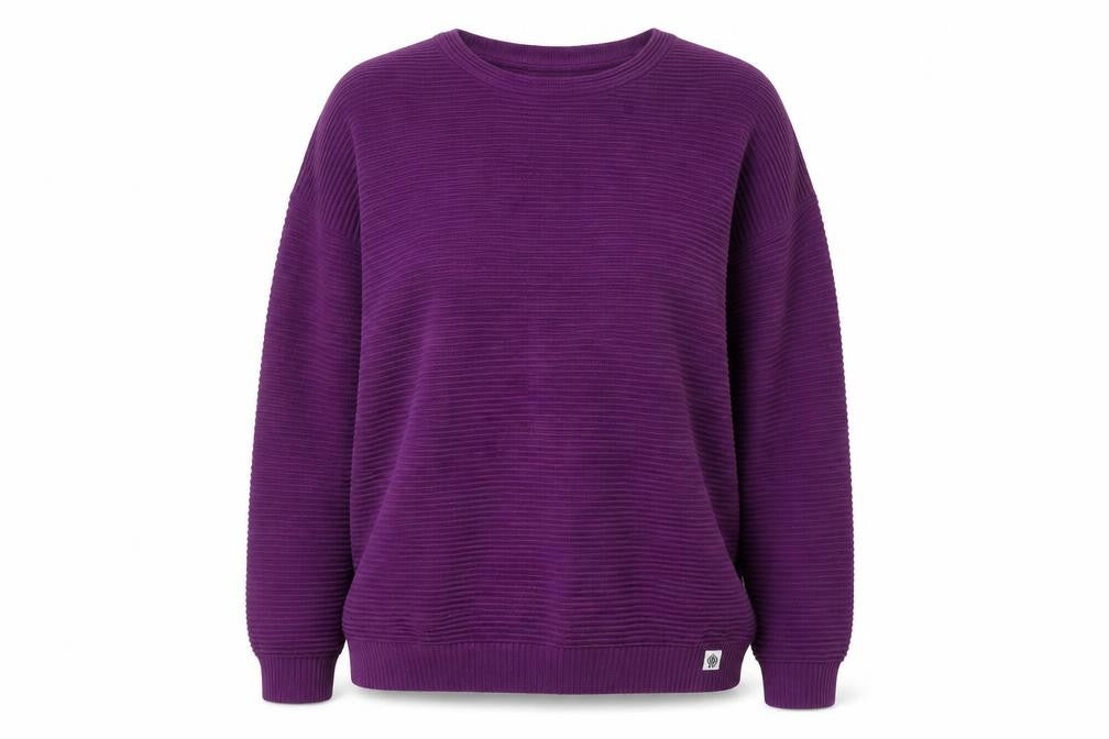 TOG24 Women's Purple Cotton Crew Neck Jumper Size 18